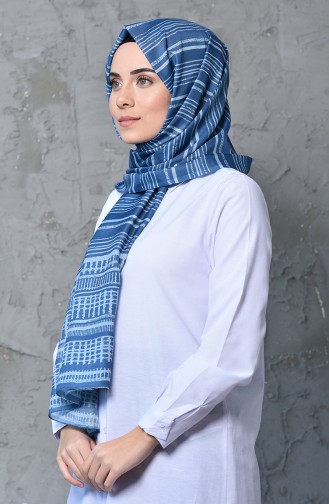 Patterned Cotton Shawl 95260-03 light Blue 95260-03