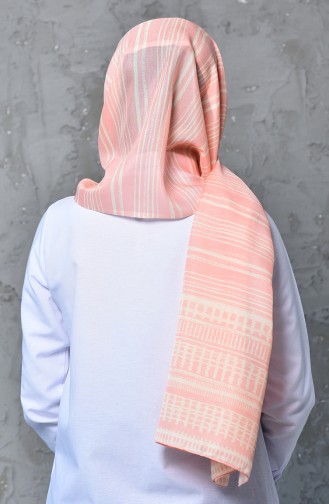 Patterned Cotton Shawl 95260-05 Salmon 95260-05