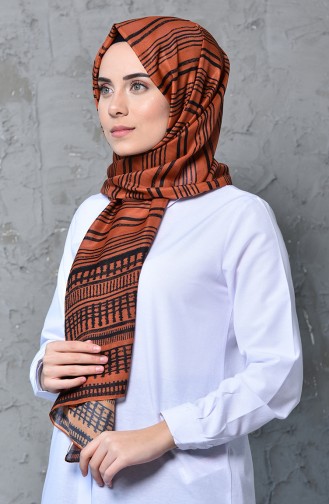 Patterned Cotton Shawl 95260-07 Tobacco 95260-07