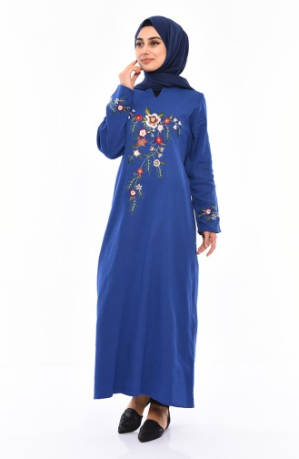 Indigo Hijab Dress 0300-02