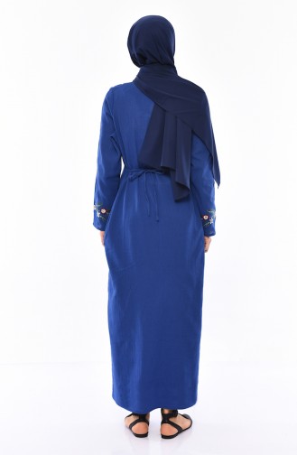 Indigo Hijab Dress 0300-02