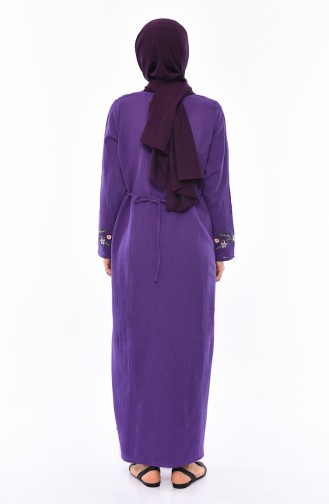 Embroidered gauze Cloth Dress 0300-03 Purple 0300-03