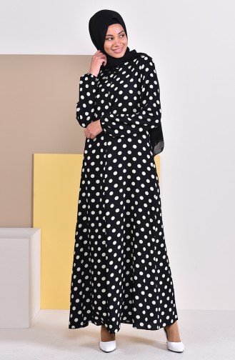 A Pile Polka Dot Dress 0500-02 Black 0500-02