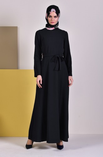 Belted Dress 0005-01 Black 0005-01