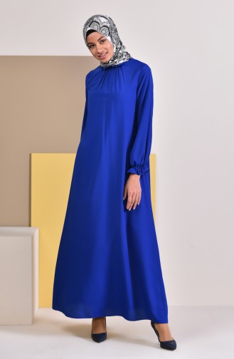 Saxe Hijab Dress 1012-03