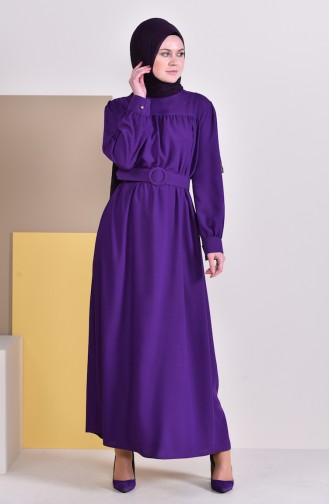 Belt Dress 5020-02 Purple 5020-02