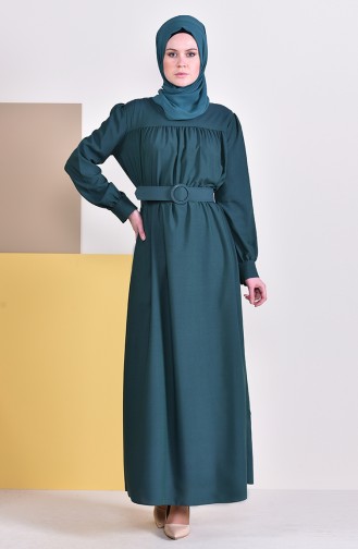 Smaragdgrün Hijab Kleider 5020-05