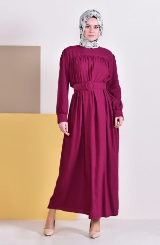 Belt Dress 5020-06 Plum 5020-06