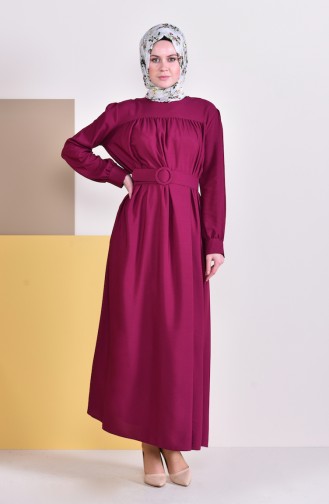 Belt Dress 5020-06 Plum 5020-06