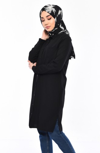 Viscose Pocketed Tunic 8227-06 Black 8227-06