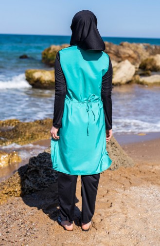 Maillot de Bain Hijab Vert menthe 0532-08