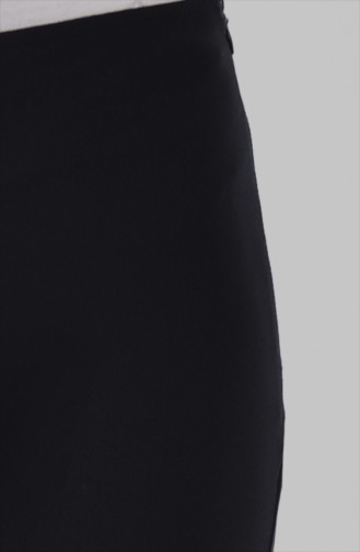 Side Zippered Lycra Pants 9010-01 Black 9010-01