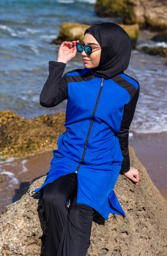 Zippered Hijab Mayo 0532-03 Saks 0532-03