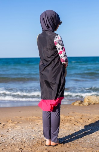 Schwarz Hijab Badeanzug 1991-02