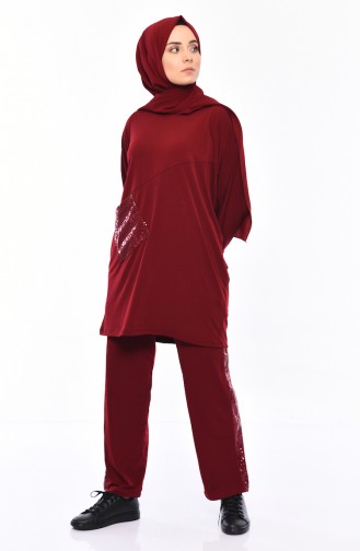 Claret Red Suit 4113-07
