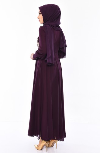 MISS VALLE Lace Evening Dress 8750-04 Purple 8750-04