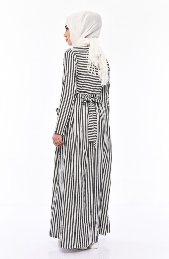 BURUN Striped Dress 0616-02 Black 0616-02