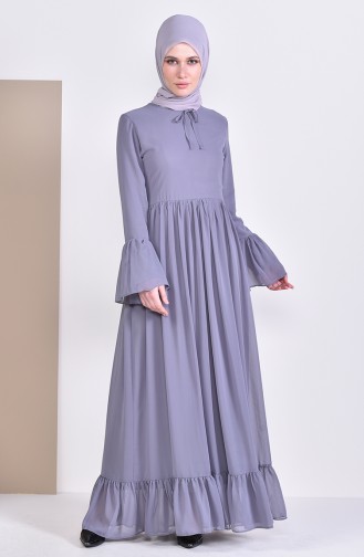 Gefälteltes Kleid 81693-03 Grau 81693-03