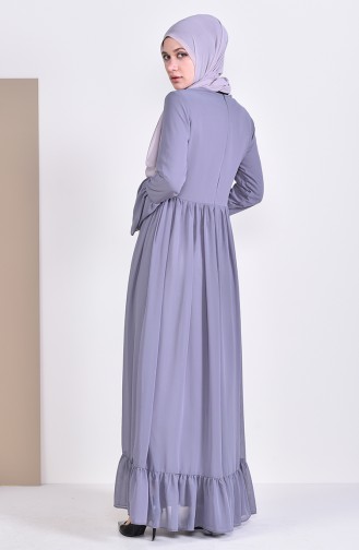 Grau Hijab Kleider 81693-03