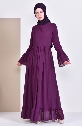 BURUN Pleated Dress 81693-05 Plum 81693-05