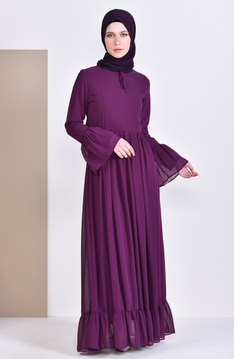 Gefälteltes Kleid 81693-05 Zwetschge 81693-05