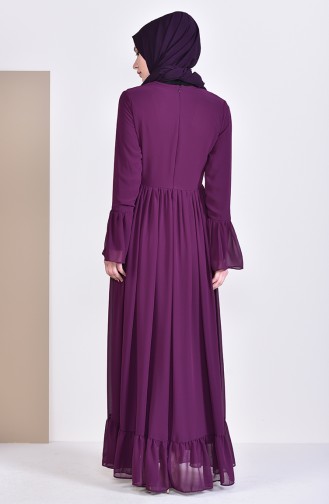 BURUN Pleated Dress 81693-05 Plum 81693-05