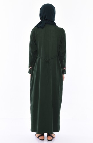 Robe Brodée 0300-01 Vert emeraude 0300-01