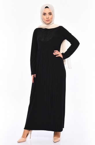 Black Hijab Dress 6189-01