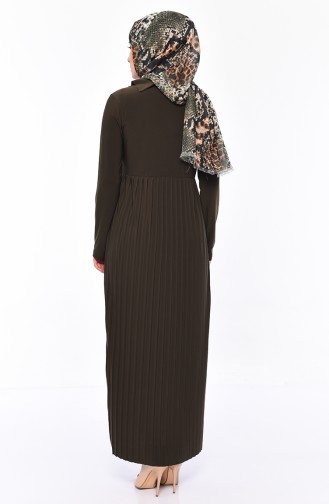 Khaki Hijab Kleider 6189-02