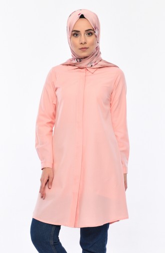 Hidden Buttoned Tunic 069412-08 Salmon 069412-08