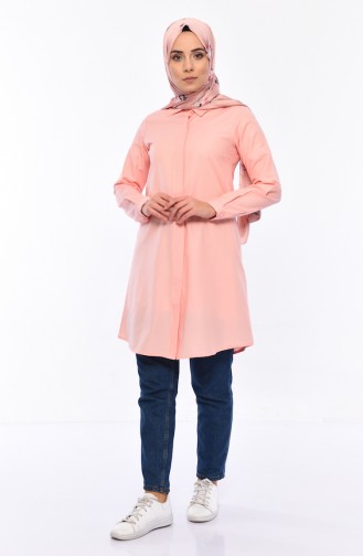 Hidden Buttoned Tunic 069412-08 Salmon 069412-08