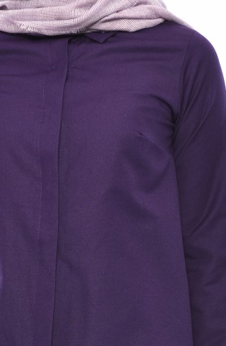 Hidden Buttoned Tunic 069412-09 Purple 069412-09