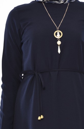 Necklace Tunic 1014-03 Navy Blue 1014-03