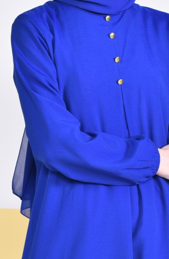 A Pleat Buttons Detailed Tunic 1015-05 Saks 1015-05