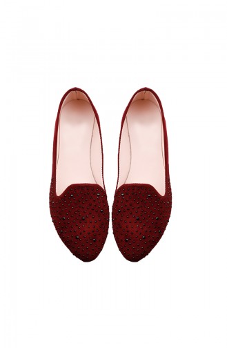 Women´s Flat Shoes Ballerina 0120-02 Claret Red 0120-02