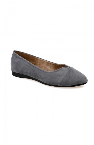 Gray Woman Flat Shoe 0113-13