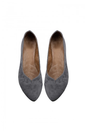 Gray Woman Flat Shoe 0113-13