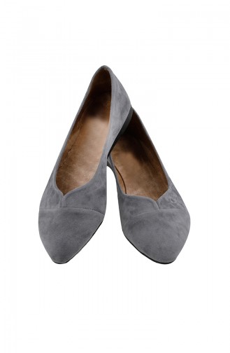 Gray Woman Flat Shoe 0113-13