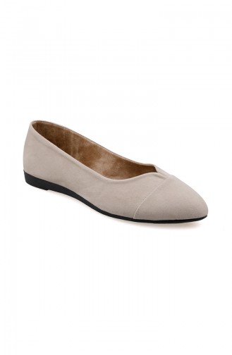 Creme Damen Ballerinas 0113-14