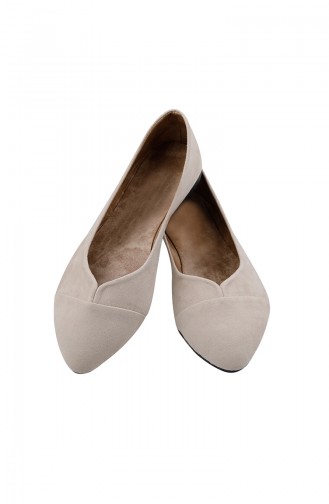 Cream Woman Flat Shoe 0113-14