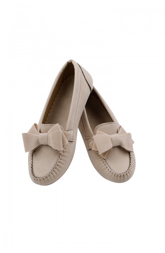 Cream Woman Flat Shoe 0104-22