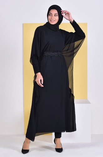 Belted Long Tunic 1951-01 Black 1951-01