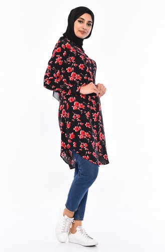 Viscose Printed Tunic 2473-01 Black 2473-01