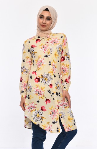 Viscose Printed Tunic 2474-03 Yellow 2474-03