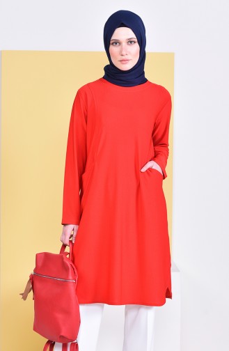 Pocketed Tunic 50307-05 Red 50307-05