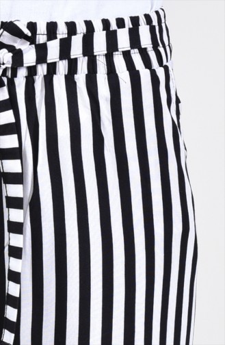 Striped Plenty Cuff Trousers 0162-01 Black 0162G-01