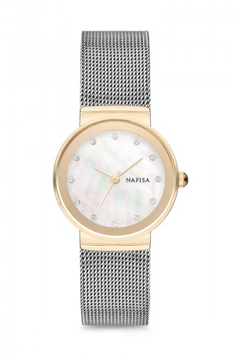 Nafisa Women´s Steel Wicker Wrist Watch NF1020H Silver 1020H
