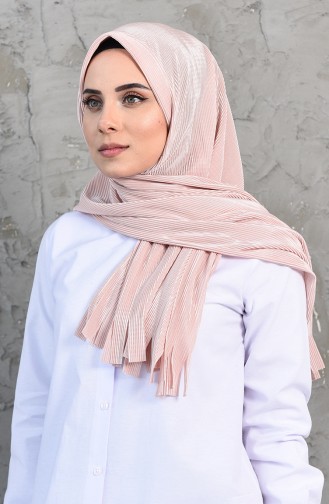 Pleated Practical Viscose Shawl  1033-02 Sand Beige 1033-02