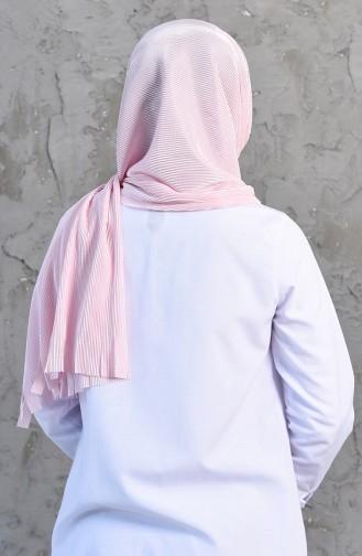 Pleated Practical Viscose Shawl 1033-04 Powder Pink 1033-04