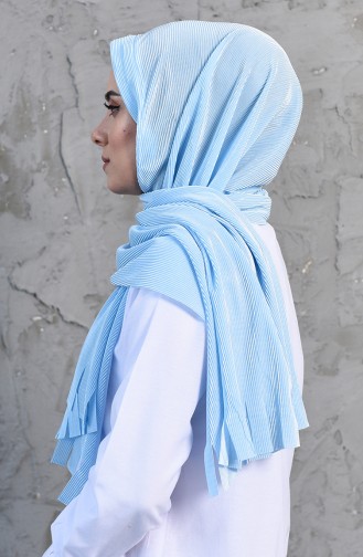 Pleated Practical Viscose Shawl 1033-05 Baby Blue 1033-05